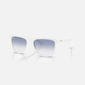 Ray-Ban Scuderia Ferrari Collection White Sunglasses with Blue Gradient Lenses